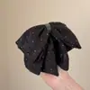 Nuevo Pasador de Pelo con Lazo de Estrella Grande de Jacquard Laminado Estilo Francés Clip de Moda de Lujo Ligero para Media Cola de Caballo para Mujeres