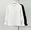 Camiseta de Manga Acampanada Nueva Primavera 2026 Talla Grande para Mujer con Sentido del Diseño, Mangas Caladas, Top de Cuello Redondo 9473