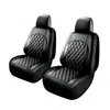 Fundas de asiento de coche de cuero PU con patrón de diamante de doble línea y patchwork de rayas verticales, superventas transfronterizas, aptas para vehículos de 5 plazas, son un éxito de ventas en Amazon