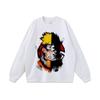 Camiseta de manga corta lavada pesada con estampado de dibujos animados de la calle principal japonesa, holgada, de marca de moda para hombres y mujeres, camiseta de media manga