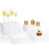 Cubo elevador de acrílico blanco base hueca para bodas mesa de buffet puesto de postres expositor de pasteles