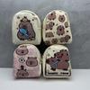Comércio exterior transfronteiriço Kapibala Mini bolsa escolar PU bolsa de moedas Buda animal de estimação fofo Capivara fone de ouvido bolsa chaveiro