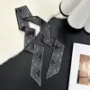 Pañuelo de Imitación Seda con Patrón de Flor de Anacardo, Cinta Larga Versátil para Atar Bolsas, Diadema, Goma para el Cabello, Bufanda Decorativa, Corbata, Cinturón de Moda