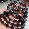 Pulsera de Obsidiana Plateada Mexicana Natural Pulsera Corte Estrella Cuentas Facetadas Diamante Venta al por Mayor