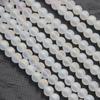 Cuentas de vidrio Ji de sirena blanca de 8-10 mm con destellos de luz lunar, redondas, para pulseras DIY, cuentas sueltas antiguas.