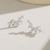 Aretes de Burbujas de Plata Esterlina s925 para Mujer, Lujo Ligero de Alta Gama, Moda, Aretes de Diamantes Exquisitos para Combinar con Todo, Aretes Explosivos para Directo