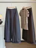 Calça Feminina Nova Estilo Coreano Outono 2026 Cintura Alta Relaxada Wide Leg, Emagrecimento, Solta, Versátil, Balão Casual Longa