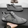 Zapatos Nuevos de Hombre para Primavera 26 Modelos Nuevos Zapatillas Deportivas Slip-On para Hombre Zapatos de Trabajo de Seguridad de Cuero Suave Impermeables