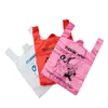 Ok bolsa de plástico con cara sonriente bolsa tipo chaleco GRACIAS bolsa impresa bolsa de compras bolsa tipo chaleco bolsa personalizada