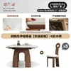 Mesa de Comedor de Pizarra de Madera Maciza Mesa de Comedor Retráctil Combinación de Mesa y Sillas Cuadrada y Redonda Doble Propósito Moderna Simple para el Hogar Mesa de Comedor Plegable