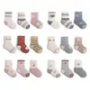 Calcetines para Bebé Invierno Engrosados de Felpa Cálidos Calcetines para Recién Nacido Rayados Florales Unisex Calcetines de Media Pantorrilla para Niños