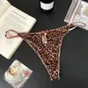 Pequeño Leopardo Salvaje Consentido~Nueva Chica Caliente Tanga Estampado de Leopardo Sexy Ardiente Pura Pasión Transpirable Hueco de Tiro Bajo