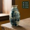 Jarrón pequeño de cerámica pintado a mano de Jingdezhen, creativo de gres, para arreglos florales, adornos para sala de estar, artículos hidropónicos de escritorio