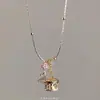 Exquisito Collar Rosa Estilo Hada de Vals con un Diseño de Nicho de Lujo Ligero, Versátil y Favorecedor, Adecuado para Todos los Tipos de Piel
