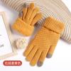 Luvas de Tricô Inverno Novo 2024 Fofas Estilo Coreano À Prova de Frio e Quentes Estudantes Femininas Espessas Touch Screen Luvas de Ciclismo