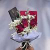 Mini ramo de gypsophila exquisito, hecho a mano, flores secas para coche, rosa eterna, regalo de bricolaje, decoración de regalo de mano