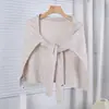 Nuevo Chal Rayado Perezoso Estilo Coreano para Mujer, Otoño/Invierno, Chal de Punto Acrílico que Ilumina la Piel, Calentador de Cuello Largo Suave de Doble Uso