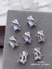 Accesorios de Arte para Uñas de Moño Nuevos y de Moda Diamante Morado Plateado Lujo Ligero Mariposa Corazón Oso 3D Accesorios para Uñas Portátiles