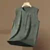 Chaleco Transpirable de Malla Elástica de Seda de Hielo de Secado Rápido para Hombre 2026 Verano Delgado de Malla Elástica Moderno Deportivo sin Mangas Camiseta sin Mangas