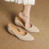 Sandalias Francesas Hechas a Medida para Mujer, Zapatos Huecos de Frijol de Punta, Zapatos Mary Jane de Boca Baja para Mujer, Dropshipping