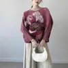 Camiseta Holgada Adelgazante de Manga Larga para Mujer Talla Grande, Elegante y Juvenil para Madres de Mediana Edad y Mayores, Top Fruncido de Moda
