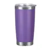 Vaso Amazon transfronterizo de 20 oz de acero inoxidable de doble capa para coche, vaso para helado, vaso para café para llevar, vaso portátil con pajilla