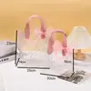 Bolsa Tote Transparente de PVC Margarida Pequena para Lembrancinhas, Doces, Lembrancinhas de Casamento, Bolsa de Embalagem para Presente de Bolo da Lua de Meio Outono, Armazenamento