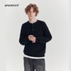 APO Roupa Masculina Outono e Inverno Suéter Meia Gola Alta Moda Masculina Marca de Moda Toque de Luxo Gola Alta Solta Camisa Tricotada Manga Longa