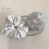 Goma para el pelo de encaje azul a rayas con sal marina fresca estilo coreano, accesorio elástico versátil de alta gama para coleta baja