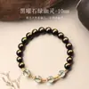 Pulsera de Cristal Fantasma Verde Obsidiana Mingtai para Mujer, Pulsera de Cristal Regalo para Novia