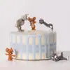 Decoración Accesorios para Pastel de Cumpleaños Gato y Ratón Accesorios Tom Jerry Fiesta Infantil Escena de Horneado Layout