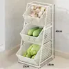 Nuevo Estante de Almacenamiento de Cesta de Verduras para Encimera, Estante de Verduras de Escritorio Multicapa, Cesta Pequeña de Almacenamiento para Cocina para Jengibre, Cebollas y Verduras