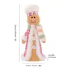 Figura Navideña Roja y Gris Tejida Santa Claus sin Rostro Gnomo Sentado Adorno de Peluche Artículo Decorativo