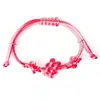 Cuerda de Mano Trenzada Nudo de la Paz Tejida a Mano Pulsera de Regalo Ajustable Pulsera Trenzada de Nudo de la Paz para Mujer