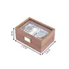 Caja de Almacenamiento para Relojes a Prueba de Polvo Color Nogal en Stock, Caja para Colección de Pulseras, Vitrina para Relojes