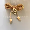 Jarrón de Madera con Accesorios Florales, Adornos Colgantes, Corazón, Conejo, Mariposa Decoración DIY, Madera Minimalista Moderna