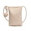 Mini Bolsa Texturizada Estilo Coreano para Mulheres 2025 Verão Novo Estilo Simples Casual Bolsa para Celular Bolsa de Ombro Transversal Fashion