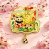 Série Original de Lanternas Luminosas do Panda de Chengdu Ímãs de Geladeira de Metal com Padrão de Panda Estilo Chinês Presente Cultural e Criativo Adesivos Magnéticos