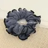 Goma para el pelo de punto vintage con pliegues florales, accesorio de moda y versátil para coleta
