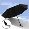 Qianchengsibin Manual Sombrilla de Sol con Mango de Madera 70% de descuento, Sombrilla Protectora Solar con Recubrimiento Negro, Se Puede Grabar con Logo, Regalo de Graduación