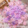 Set de cabezas de flores artificiales, materiales para horquillas hechas a mano DIY, flores falsas, tocados Hanfu, guirnalda, accesorios para abanicos, decoración de bodas