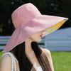 Sombrero de pescador de tela con flores para mujer, nuevo sombrero de verano para exteriores, bonito y colorido, con borde grande para playa