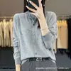 Nova Jaqueta Cardigan de Tricô Fino Osmanthus de Gola Redonda Versátil de Manga Longa para Mulheres Primavera e Outono 2026