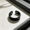 Anillo abierto simple liso con electrochapado multicolor, anillo ajustable en forma de C, accesorio personalizado y versátil tanto para hombres como para mujeres