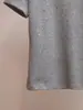 Camiseta de Manga Corta Resistente con Pedrería, Cuello Redondo, Estilo Francés Casual Versátil, Nueva Colección Primavera-Verano, Moda Fina para Mujer de Shenzhen Nanyou