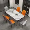 Mesa de Jantar e Cadeiras para Casa Combinação Mesa de Jantar Restaurante Uma Mesa Quatro Cadeiras Apartamento Pequeno Mesa de Jantar Retangular Simples Imitação Outro