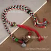 Colar dupla felicidade de ágar de oud do Vietnã adornado com ágata, diamante, osso de camelo, corda de algodão trançada à mão, corrente para clavícula, fio de algodão vintage