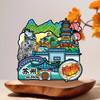 Adesivos para geladeira Suzhou Guochao Presente de madeira requintado Adesivos de decoração com sucção magnética Lembranças de turismo de Jiangsu Adesivos para geladeira de madeira