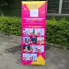 Soporte de exhibición de aleación de aluminio para puestos, soporte de tablero publicitario en forma de X estilo europeo, soporte de exhibición ajustable del fabricante en Guangzhou, estilo americano