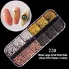 Accesorios para Uñas Pequeños Diamantes de Imitación Acrílicos Irregulares de Dorso Plano Cuentas Metálicas Lentejuelas Perlas de Nácar Diamantes de Imitación de Pan de Oro